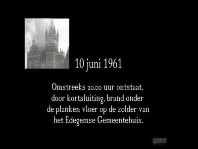 Edegem: brand van het gemeentehuis in 1961