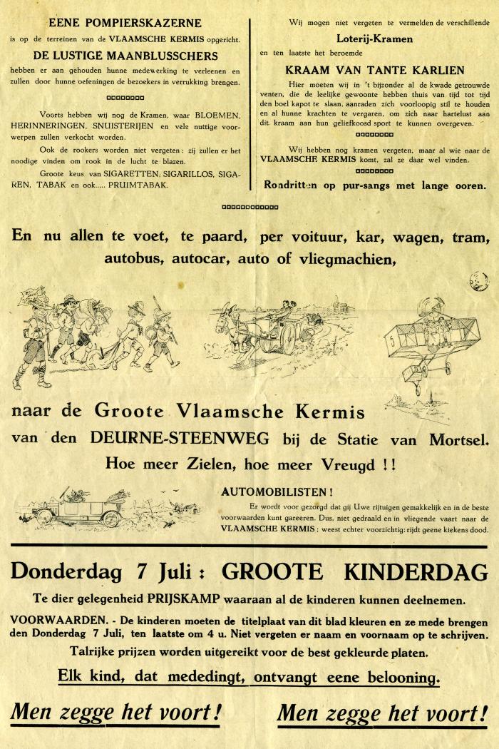 Mortsel: Vlaamse Kermis 1932 - Programmaboekje Hopsa-Sa - pagina 3 - programma