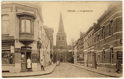 Mortsel: Heilig-Kruisstraat en Antwerpsestraat ca. 1925