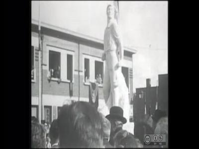 Edegem: Inhuldiging monument van de Weerstand in 1948.